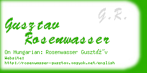 gusztav rosenwasser business card
